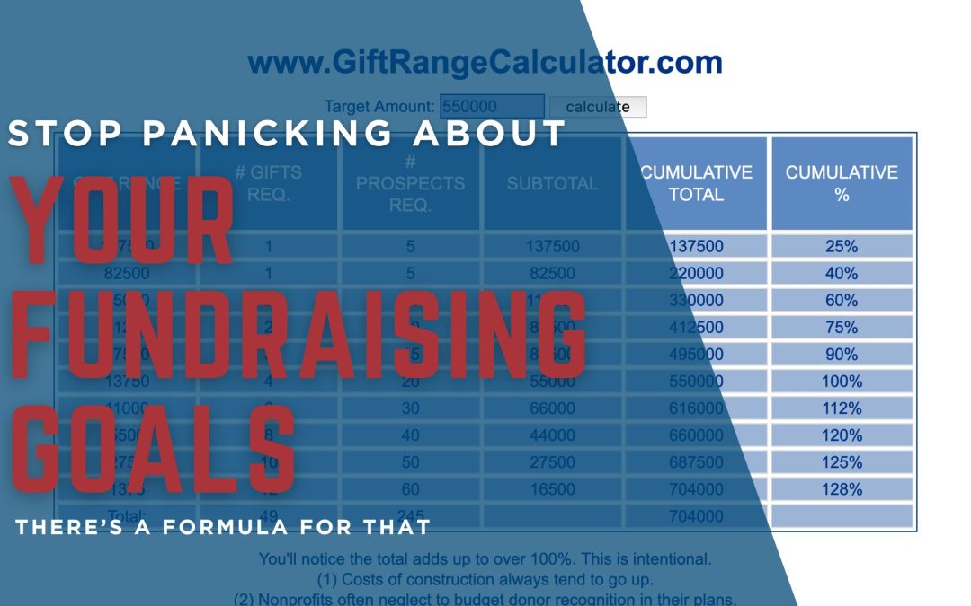 Stop panicking about your fundraising goal (there’s a formula for that)